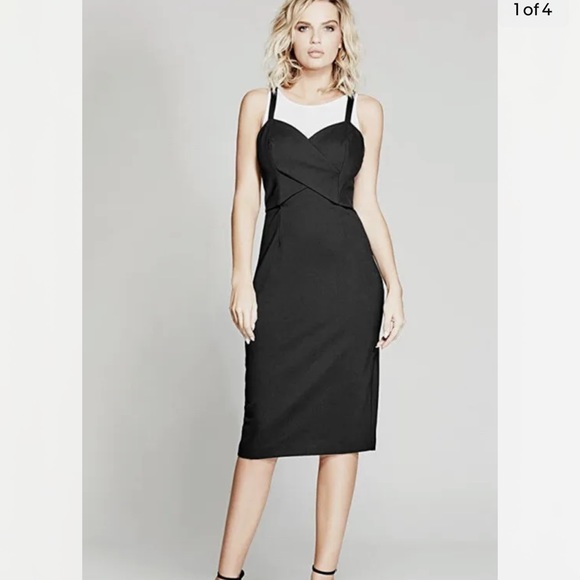 New Guess Marciano Drew Halter Midi Office Work Long Formal Dress M 6 - Picture 1 of 4